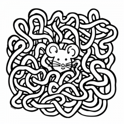 Spaghetti Style Hand Drawn Mazes for Kids