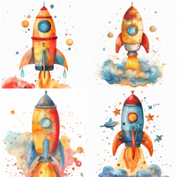 Vibrant Space Illustrations