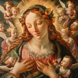 Mystic Madonnas Oil Paintings
