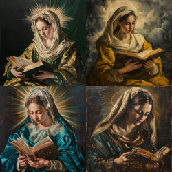 Mystic Madonnas Oil Paintings