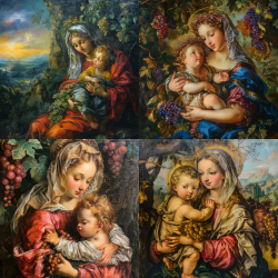 Mystic Madonnas Oil Paintings