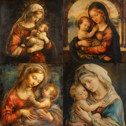 Mystic Madonnas Oil Paintings