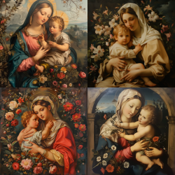 Mystic Madonnas Oil Paintings