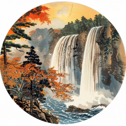 Japanese Waterfall Clip Art