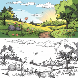 Manga Coloring Pages With Color Examples