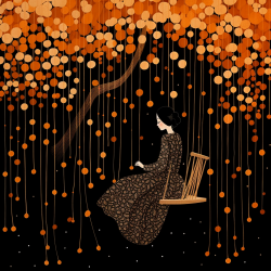 FANTASTIC AND POETIC ILLUSTRATION ORANGE