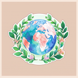 Boho Style Earth Day Stickers