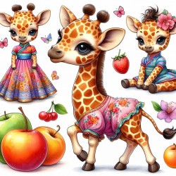 Clipart Animals With Fruits