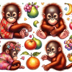 Clipart Animals With Fruits