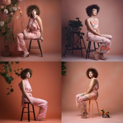 Chic Pastel Attire Studio Snapshots