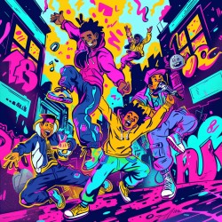 Colorful Rip N Dip Style Illustrations