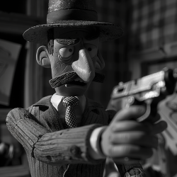 Film Noir Claymations Scenes