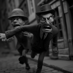 Film Noir Claymations Scenes