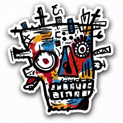 Doodle Sticker Design Graffiti Style