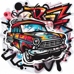 Doodle Sticker Design Graffiti Style