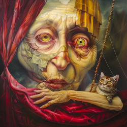 Grotesque Portraits Oil Paintings
