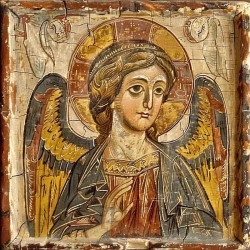 Old Tempera Orthodox Byzantine Icons