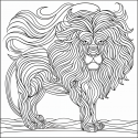Line Animal Coloring Book Pages