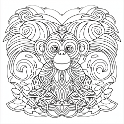 Line Animal Coloring Book Pages