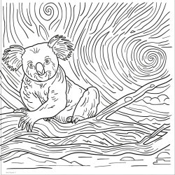 Line Animal Coloring Book Pages