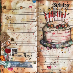 My Birthday Junk Journal Pages