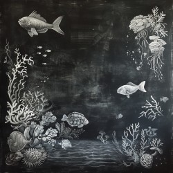 Chalk Drawings On Blackboards