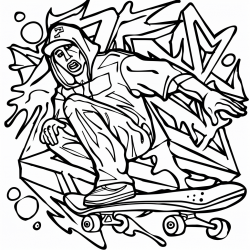 All Ages Graffiti Coloring Book Pages