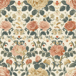 A vintage-inspired floral ART pattern