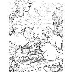 Coloring Page Midjourney Prompt