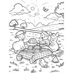 Coloring Page Midjourney Prompt