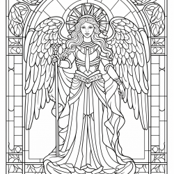 Stained Glass Coloring Book Pages