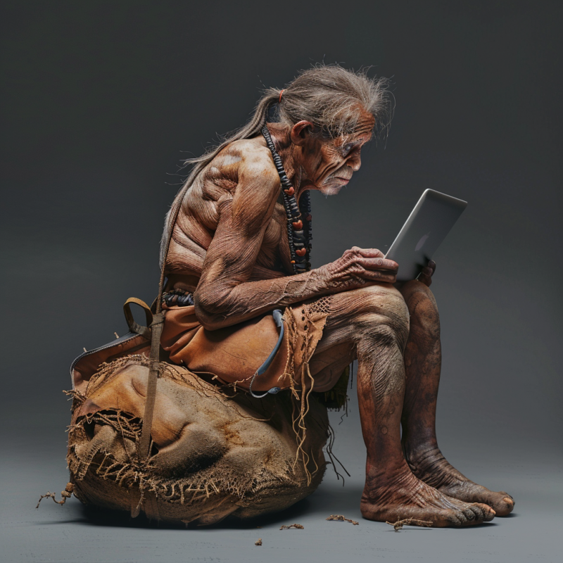 Prehistoric People Using High Technologies