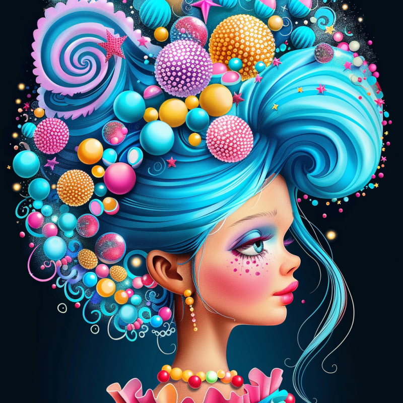 Kids Fantasy Colorful Dots Compositions