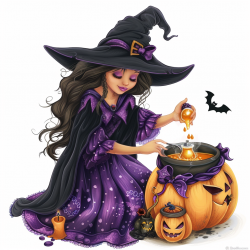 Purple Halloween Clipart