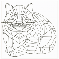 Geometric Pattern Animal Colouring Pages