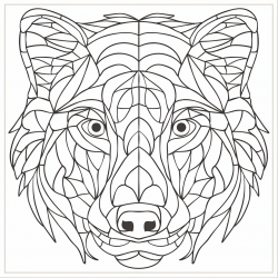 Geometric Pattern Animal Colouring Pages