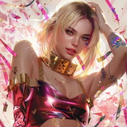 Cyberpunk Portrait in Rossdraws Style