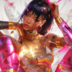 Cyberpunk Portrait in Rossdraws Style