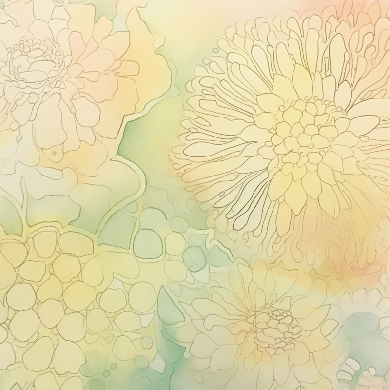 Soft Watercolor Reverse Coloring Pages