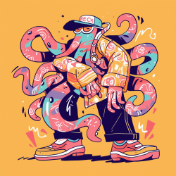 Vibrant Cartoonish Animal Art