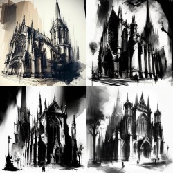 Ink Sketches of Architectural Marvels