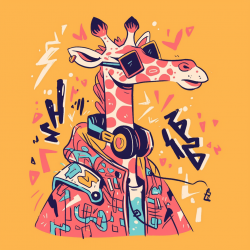 Vibrant Cartoonish Animal Art