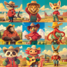 Cute Cowboy Animal Character