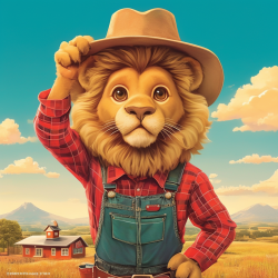 Cute Cowboy Animal Character