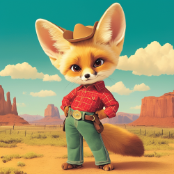 Cute Cowboy Animal Character