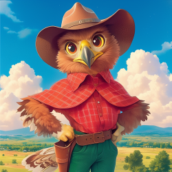 Cute Cowboy Animal Character