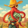 Cute Cowboy Animal Character