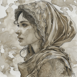 Ink Wash Portrait