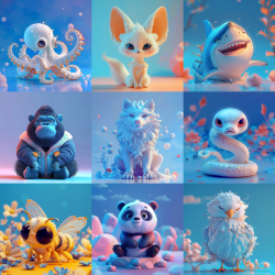 3D Rendered Animal Character Midjourney Prompts – Cute & Playful Designs