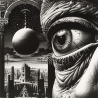 Midjourney Prompt for Surreal Black & White Illustrations – Intricate & Detailed